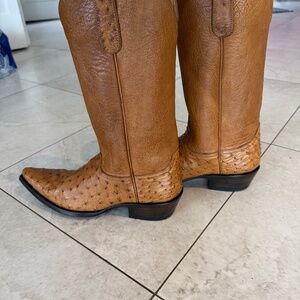 Old Gringo Genuine Ostrich Leather Boots – Brown (With Box)